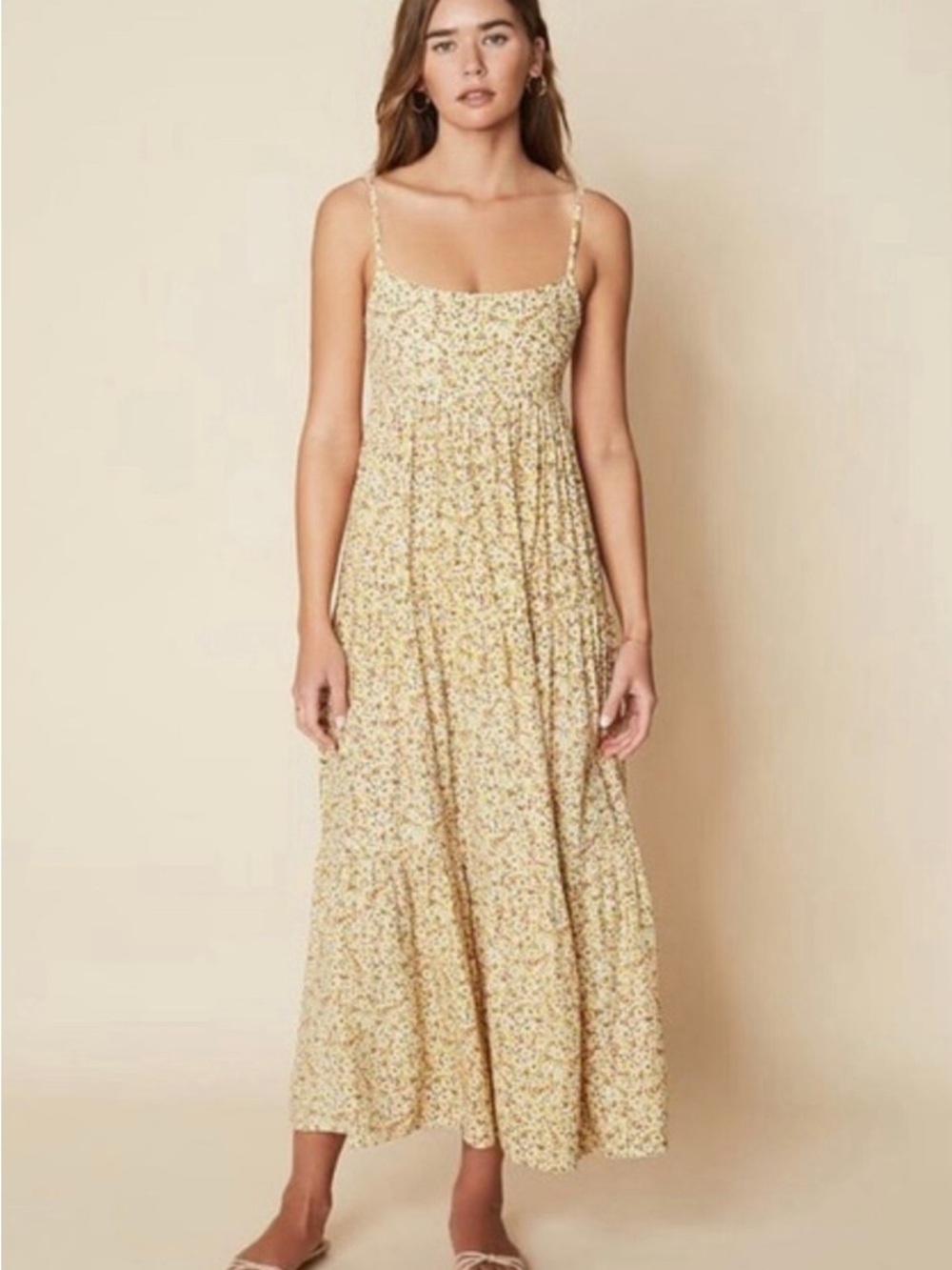 Faithfull the Brand Yellow Floral Maxi Dress
